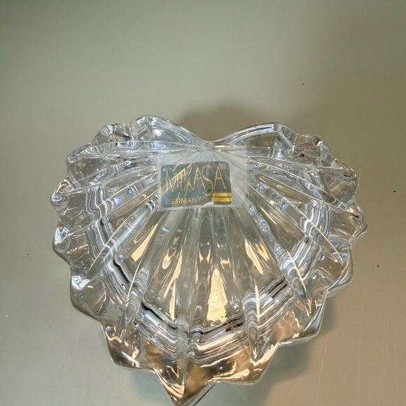 Mikasa Other - Vintage Mikasa Clear 24% Lead Crystal Heart Trinket Dish Made In Germany